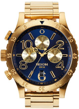 Nixon 48-20 Chrono Blue Dial Gold PVD Men's Watch A486-1922 - Big Daddy Jewelry