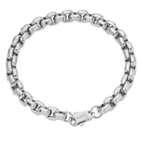 Big Daddy 8MM Silver Steel Franco Box Chain Bracelet