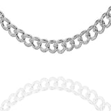 Big Daddy 8MM Iced Curb Cuban Silver Chain