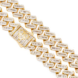 Big Daddy 12MM Baguette Iced Out Rhombus Cuban Gold Chain