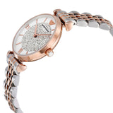 Armani White Crystal Pave Dial Two-tone Ladies Watch #AR1926 - Big Daddy Jewelry #2