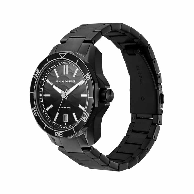 Armani Exchange Three-Hand Date Black Men's Watch - AX1952