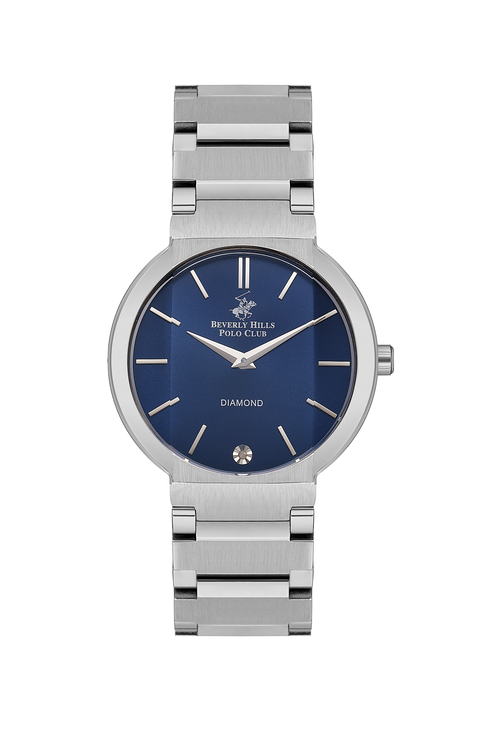 BEVERLY HILLS POLO CLUB Stainless Blue Dial Diamond Watch – BP3568X.390