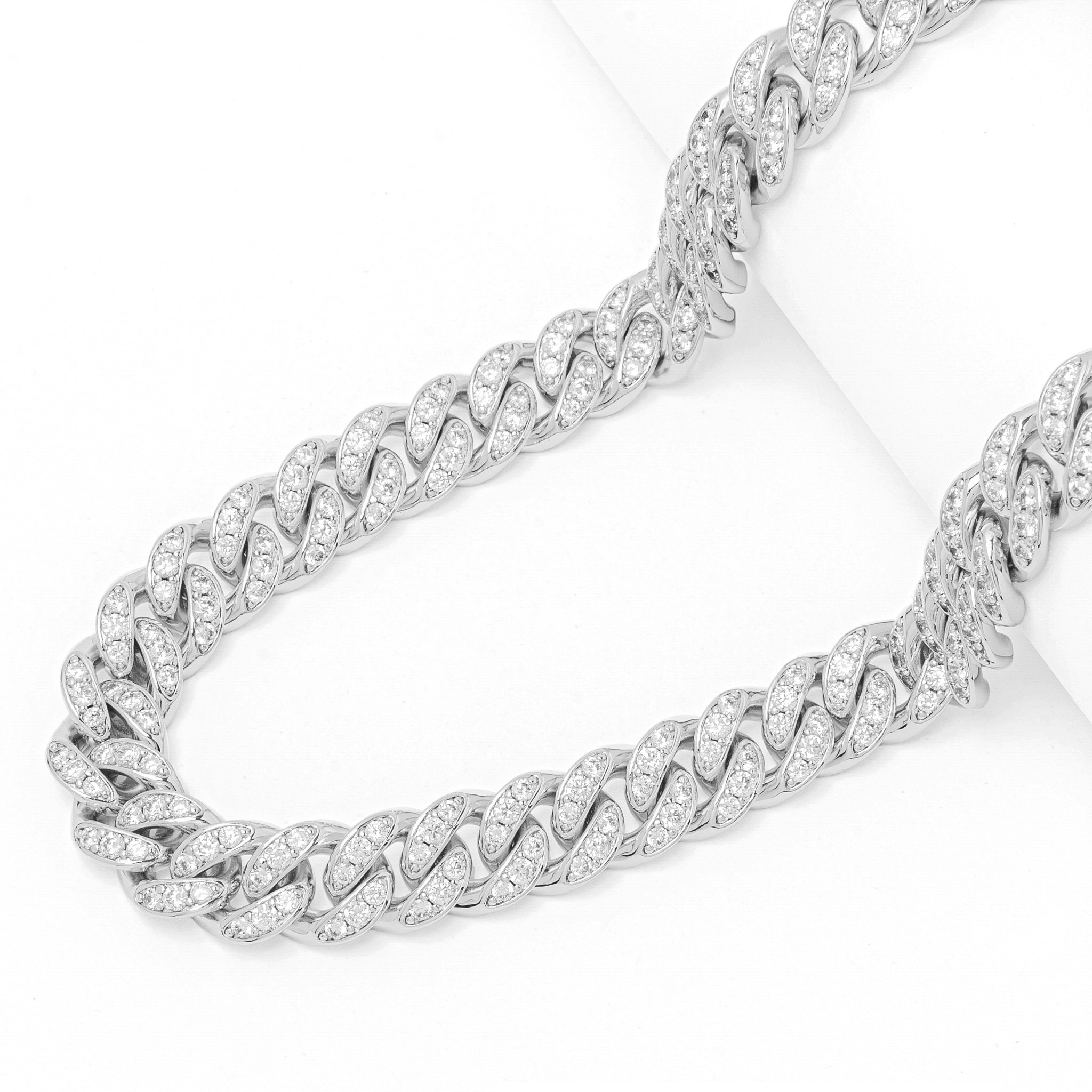 Big Daddy 12MM Bling Cuban Link Silver Chain - Chain