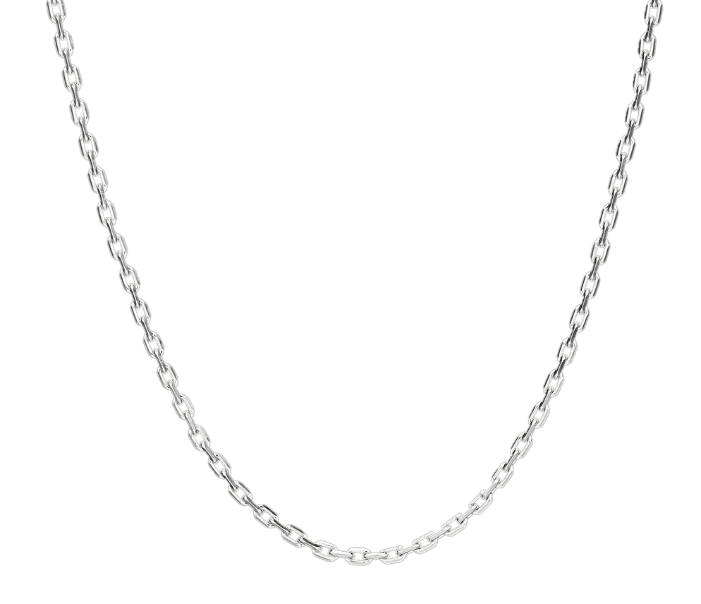 3mm mariner cable chain link detail in silver stainless steel