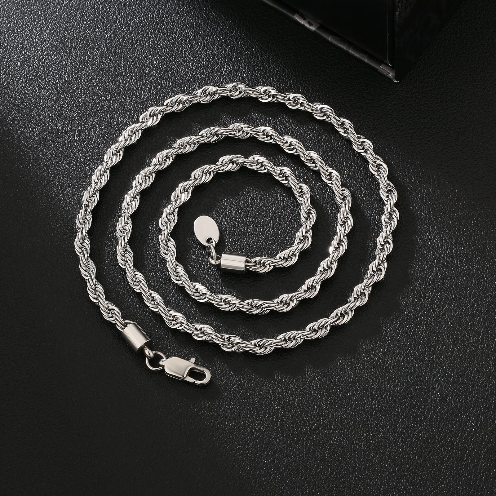 Big Daddy 4mm Stainless Steel Silver Rope Chain - Chain