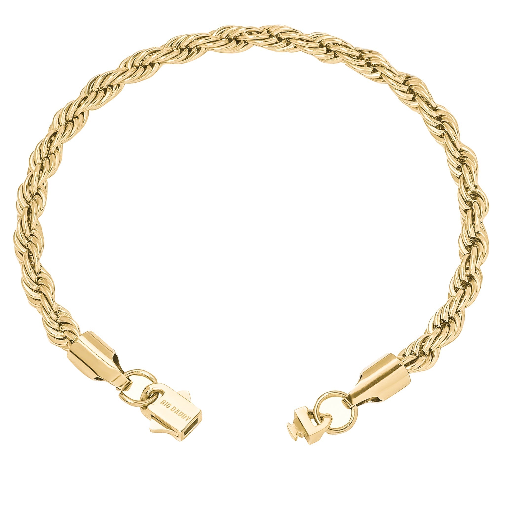 Big Daddy 6MM Gold Rope Bracelet - Bracelet