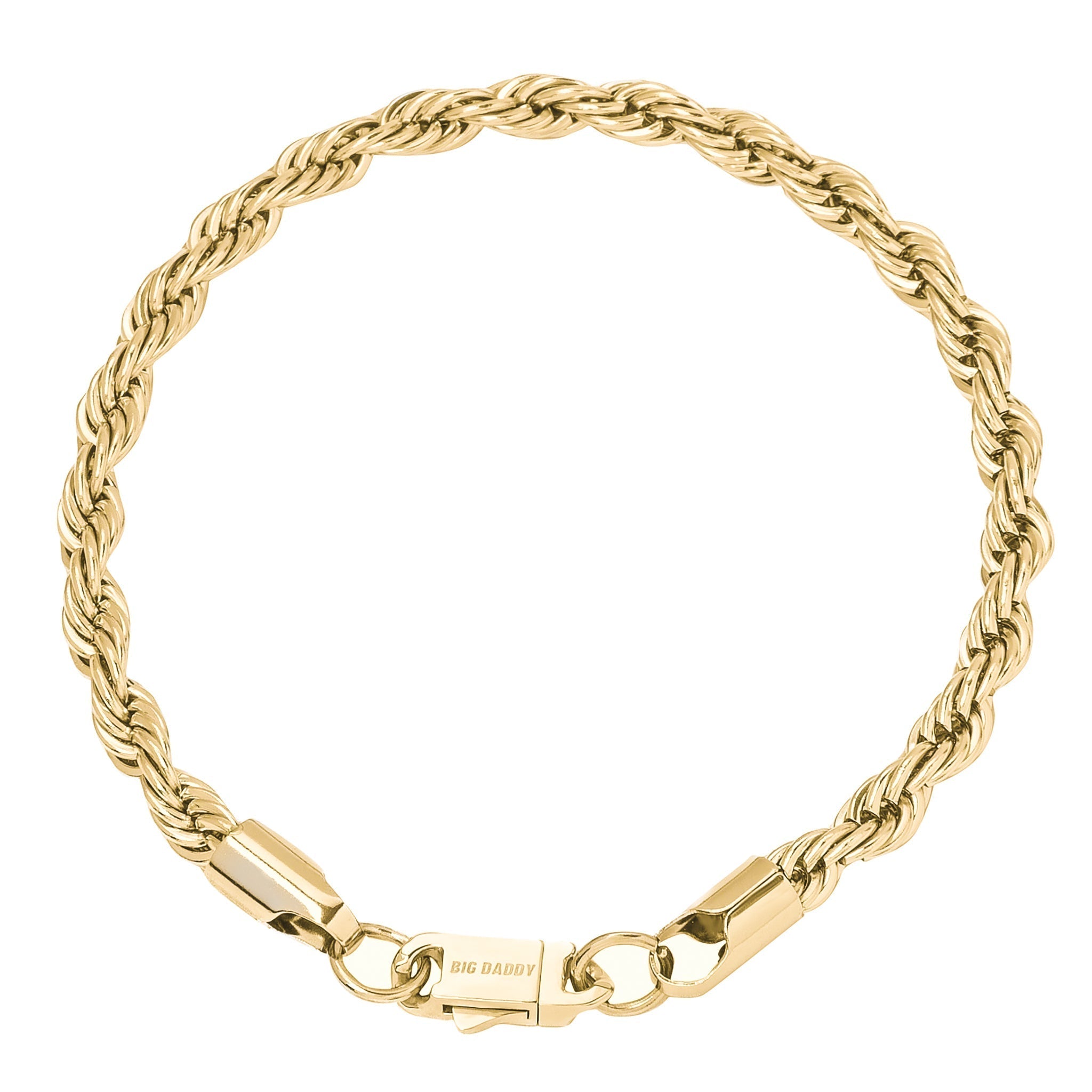 Big Daddy 6MM Gold Rope Bracelet - Bracelet