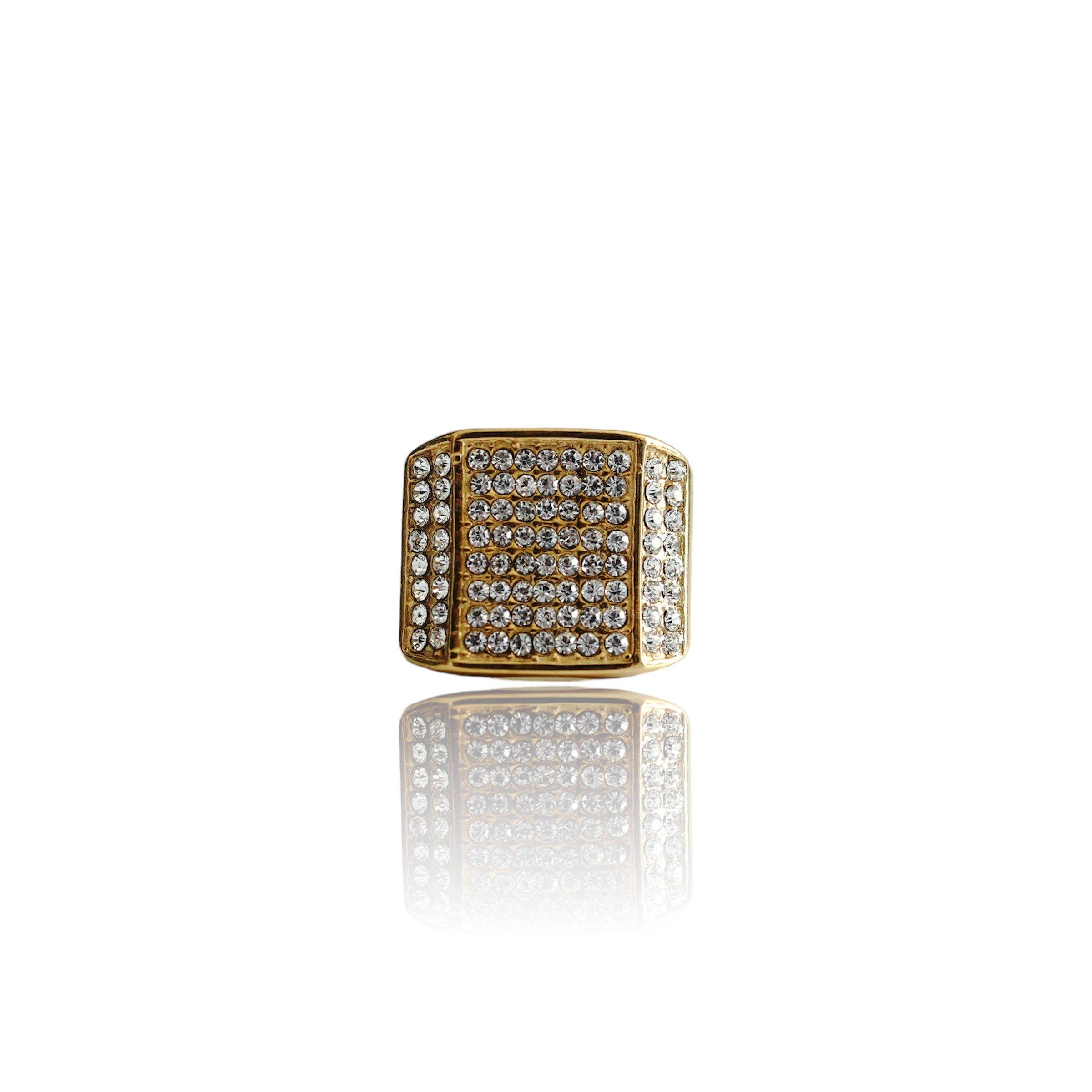 Big Daddy Iced Out Square Bling Ring - Ring