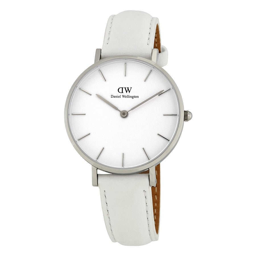 Daniel Wellington White Classic Petite Bondi 32mm Women's Silver Watch DW00100190 - Big Daddy Jewelry