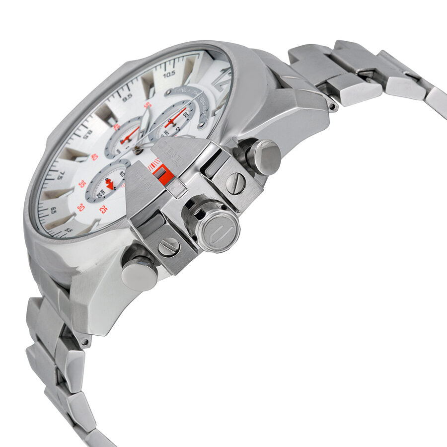 Diesel Mega Chief Chronograph White Dial Men's Watch DZ4328