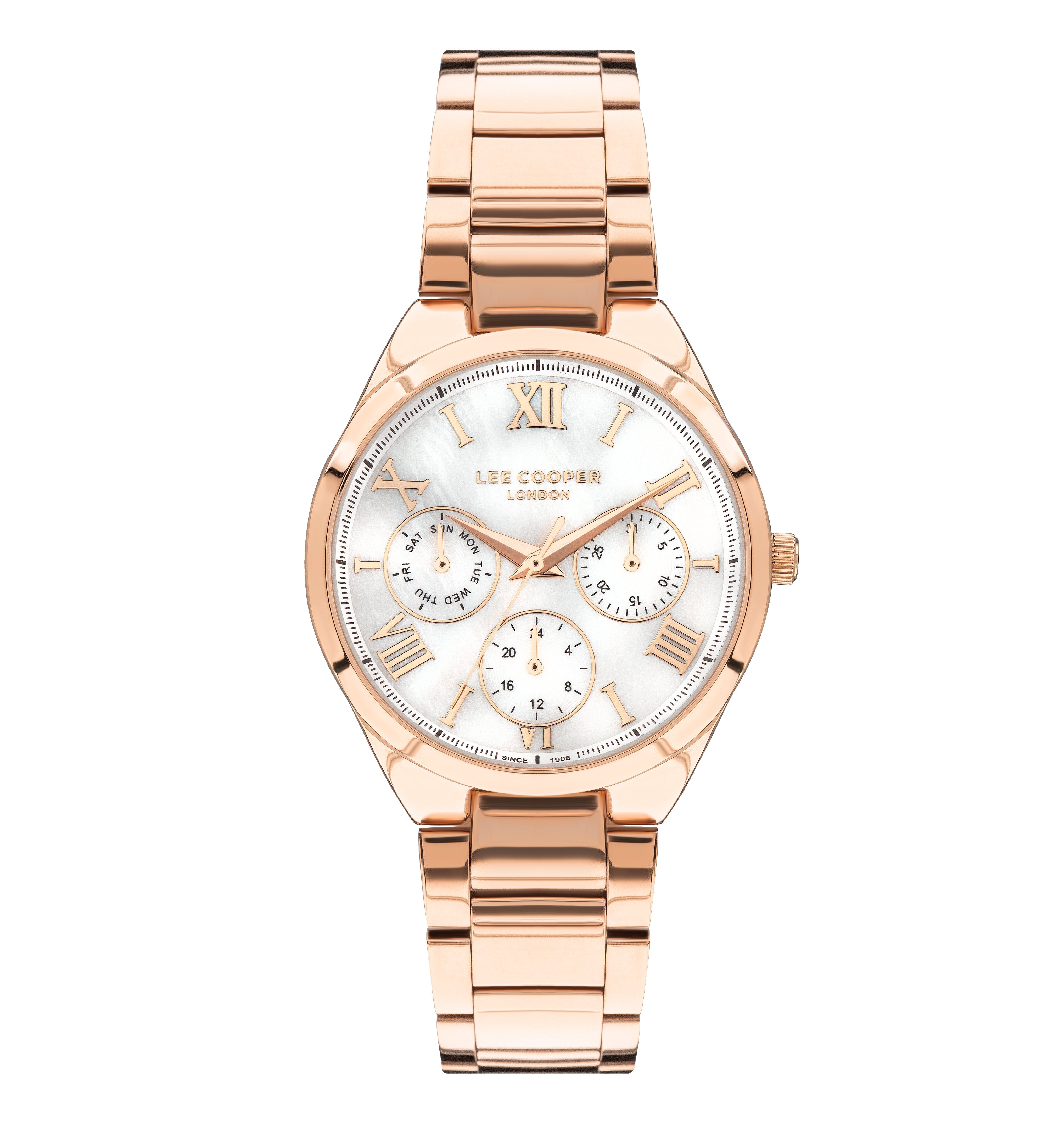 Lee Cooper Multi Function White Mop Dial Watch – LC07456.420