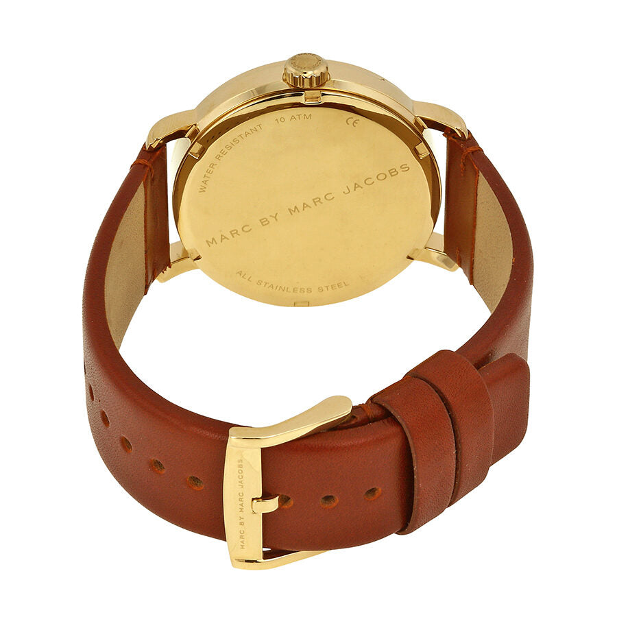 Marc By Marc Jacobs Fergus Black Dial Brown Leather Watch MBM5077