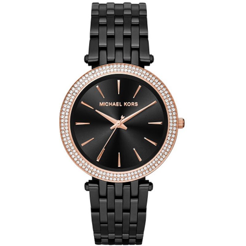 Michael Kors Darci Crystal Paved Black Dial Ladies Watch MK3407