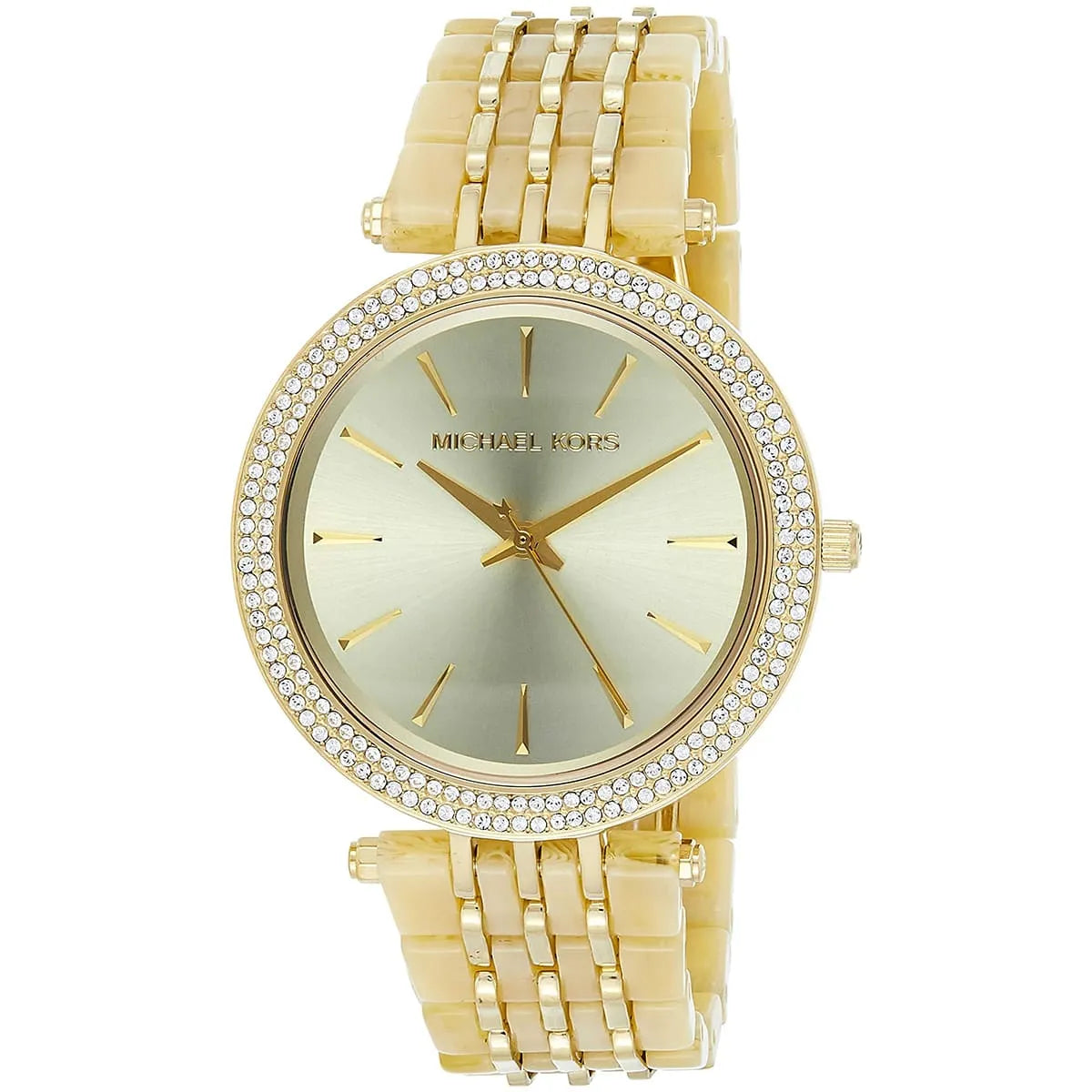 Michael Kors Darci gold women's watch with crystal-set bezel and champagne dial