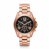 Michael Kors Bradshaw Black Dial Rose Gold Watch MK5854 - Big Daddy Jewelry