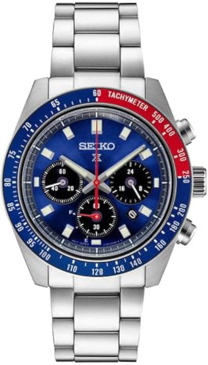 Seiko Prospex Speedtimer Solar Chronograph Silver Men's Watch SSC931