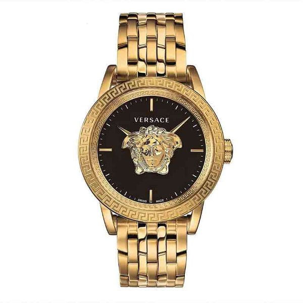 Versace Gold Stainless Steel Black Dial Men's Watch  VERD00818 - Big Daddy Jewelry