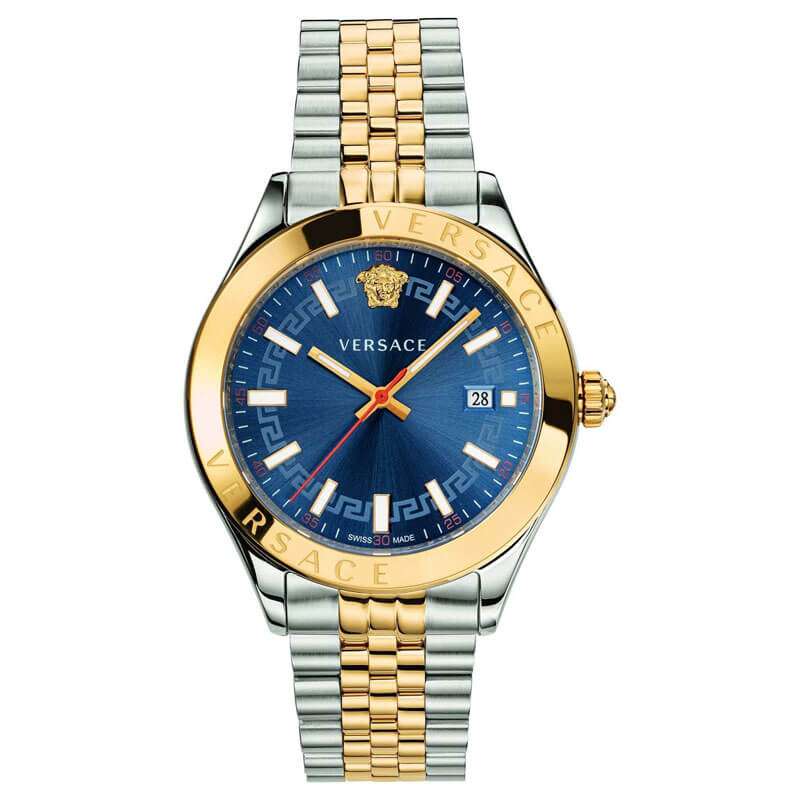 Versace Hellenyium Two-Tone Blue Dial Men's Watch  VEVK00520 - Big Daddy Jewelry