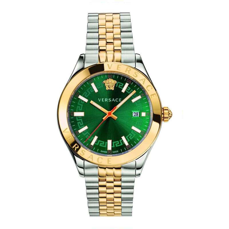 Versace Hellenyium Two-Tone Green Dial Men's Watch  VEVK00620 - Big Daddy Jewelry