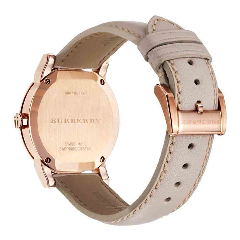 Burberry Women's BU9109 Beige Leather Strap Women's Watch BU9109 - Big Daddy Jewelry #3