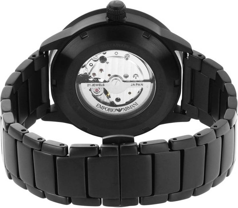 Emporio Armani Automatic Stainless Steel Black Men's Watch AR60054 - Big Daddy Jewelry #3