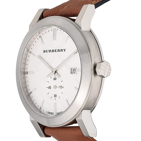 Burberry Men’s Quartz Leather Strap Silver Dial Men's Watch BU9904 - Big Daddy Jewelry #2