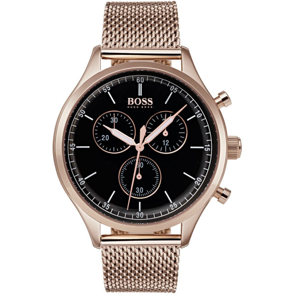 Hugo Boss Companion Chronograph Black Dial Men's Watch Water resistance: 50 meters Movement: Quartz