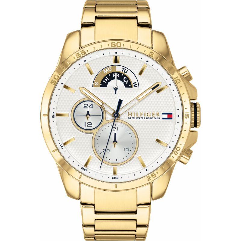 Tommy Hilfiger Gold Steel Men's Multi-function Watch  1791538 - Big Daddy Jewelry