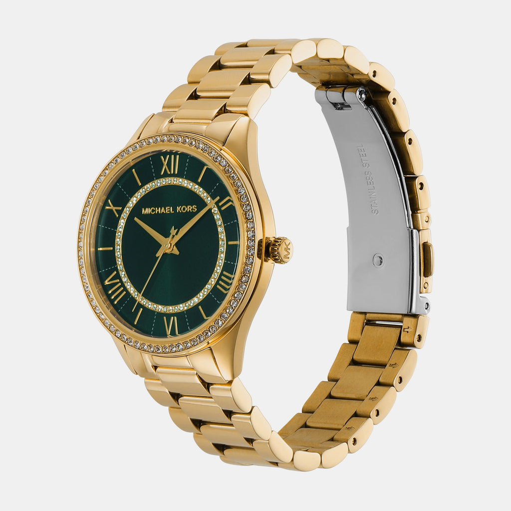 Michael Kors Lauryn Green Dial gold Women's Watch - MK4737