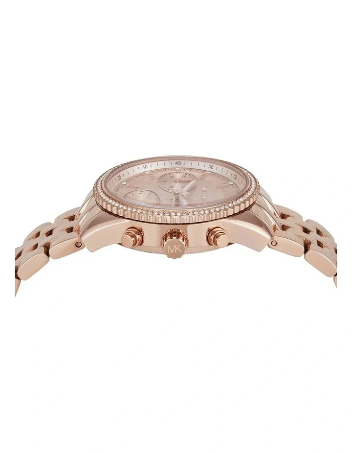 Michael Kors Mini Bryant Pavé Chronograph Rose-gold Women's Watch - MK7531