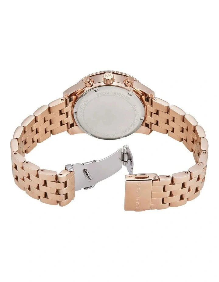 Michael Kors Mini Bryant Pavé Chronograph Rose-gold Women's Watch - MK7531