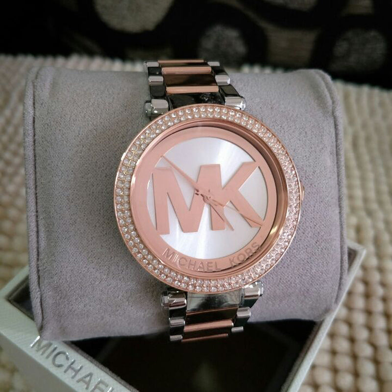 Michael Kors Parker Rose Gold and Silver Ladies Watch MK6314 - Big Daddy Jewelry #5