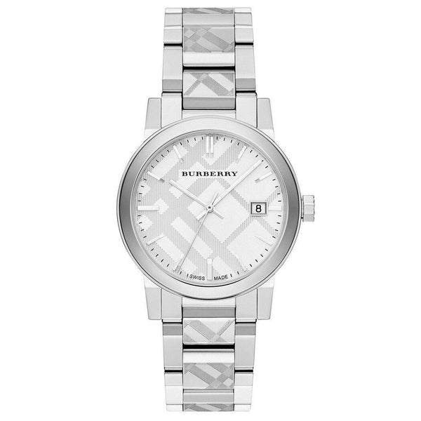 Burberry Men’s Swiss Made Stainless Steel Silver Dial Men's Watch  BU9037 - Big Daddy Jewelry