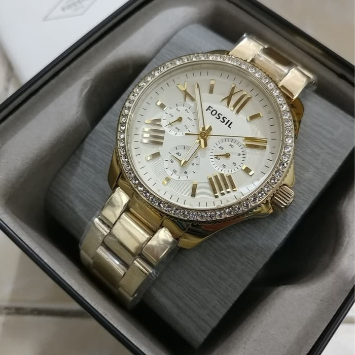 Fossil Cecile Multifunction Champagne Dial Watch AM4482