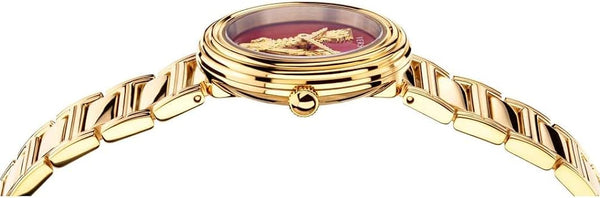 Versace Virtus Gold Mini Red Dial Women's Watch VET300321 - Big Daddy Jewelry #2