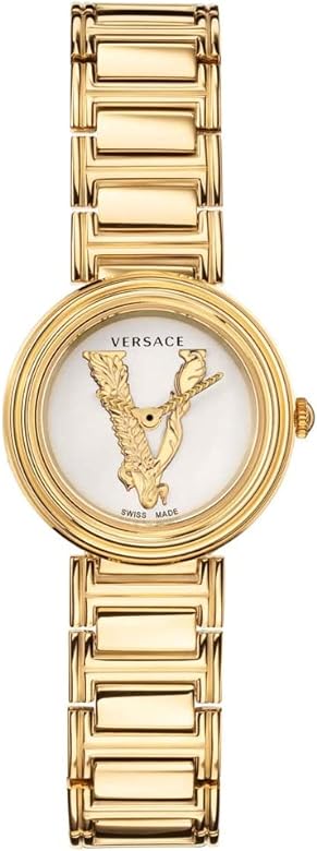Versace Virtus Gold Mini White Dial Women's Watch  VET300221 - Big Daddy Jewelry