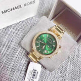 Michael Kors Parker Chronograph Green Dial Gold Ladies Watch MK6263 - Big Daddy Jewelry #3