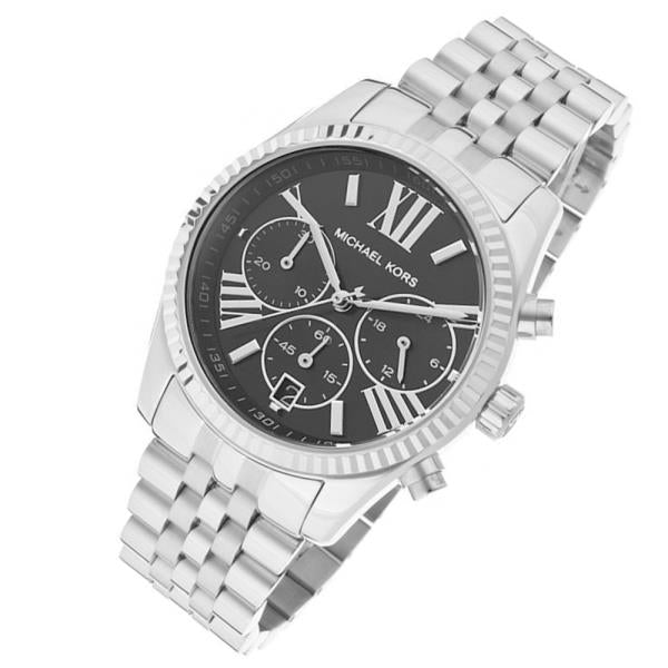 Michael Kors Chronograph Black Dial Silver Unisex Watch MK5708 - Big Daddy Jewelry #2