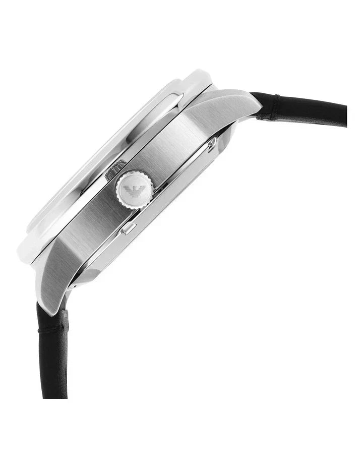 Emporio Armani Automatic Black Leather Men's Watch AR60051 - Big Daddy Jewelry #3