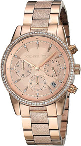 Michael Kors Ritz Chronograph Rose Gold Tone Women's Watch  MK6598 - Big Daddy Jewelry