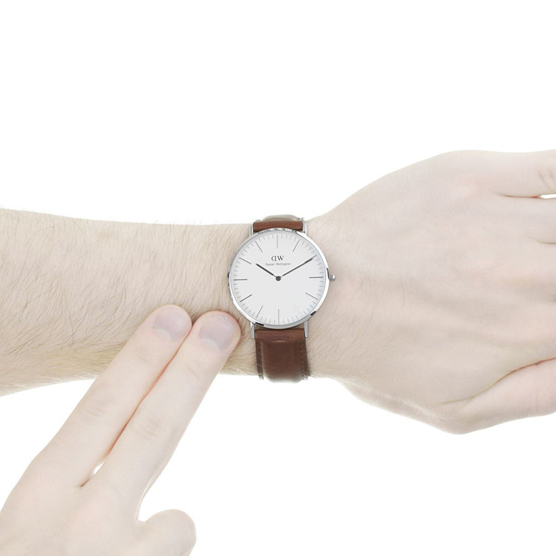 Daniel Wellington White Classic St Mawes 40mm Men's Silver Watch DW00100021 - Kiwi Watches
