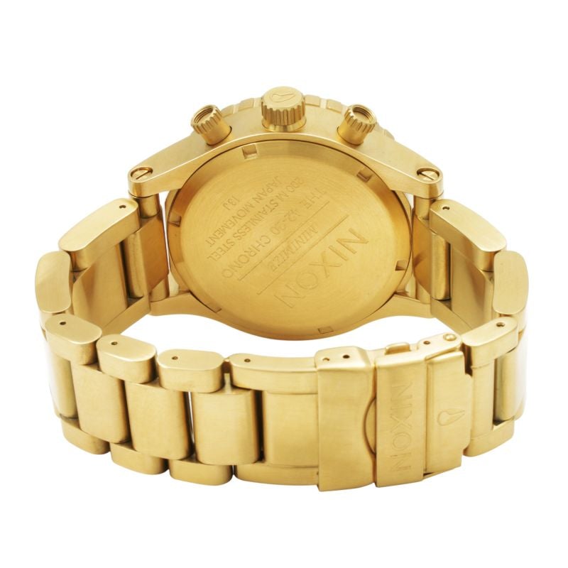 Nixon 42-20 Chrono Champagne Dial Gold Tone Men's Watch A037-502 - Big Daddy Jewelry #3