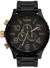 Nixon 51-30 Chronograph Matte Black & Gold Men's Watch  A083-1041 - Big Daddy Jewelry