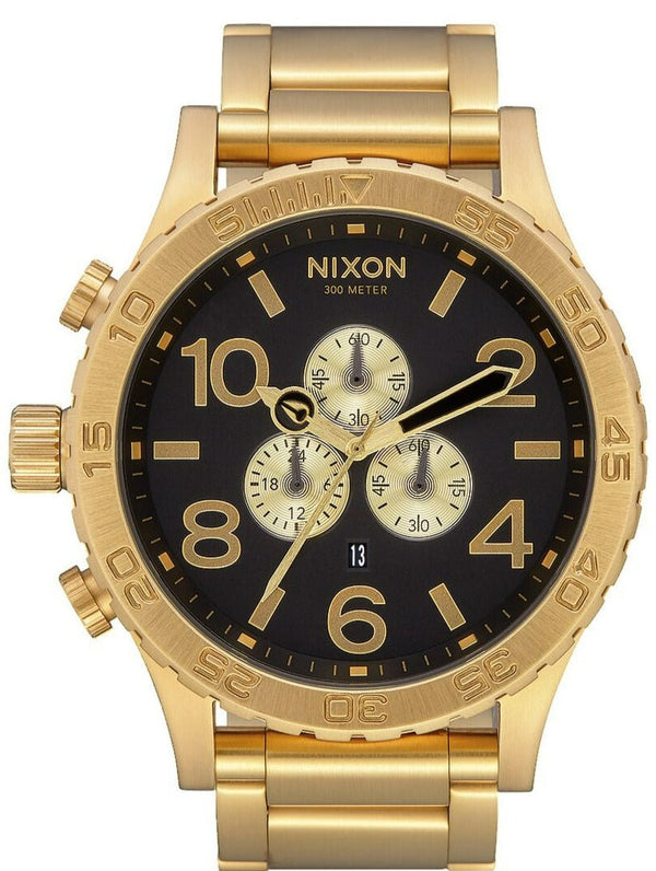 Nixon 51-30 Chrono Gold & Black Men's Watch  A083-510 - Big Daddy Jewelry