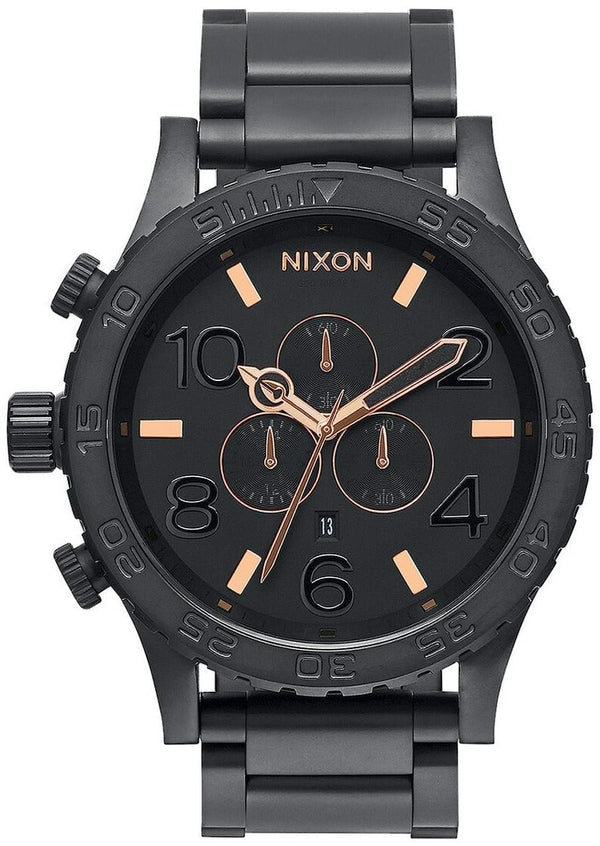 Nixon 51-30 Black Stainless Steel Chrono Men's Watch  A083-957 - Big Daddy Jewelry