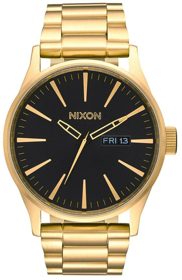 Nixon Sentry Black Dial Gold-tone Men's Watch  A356-510 - Big Daddy Jewelry