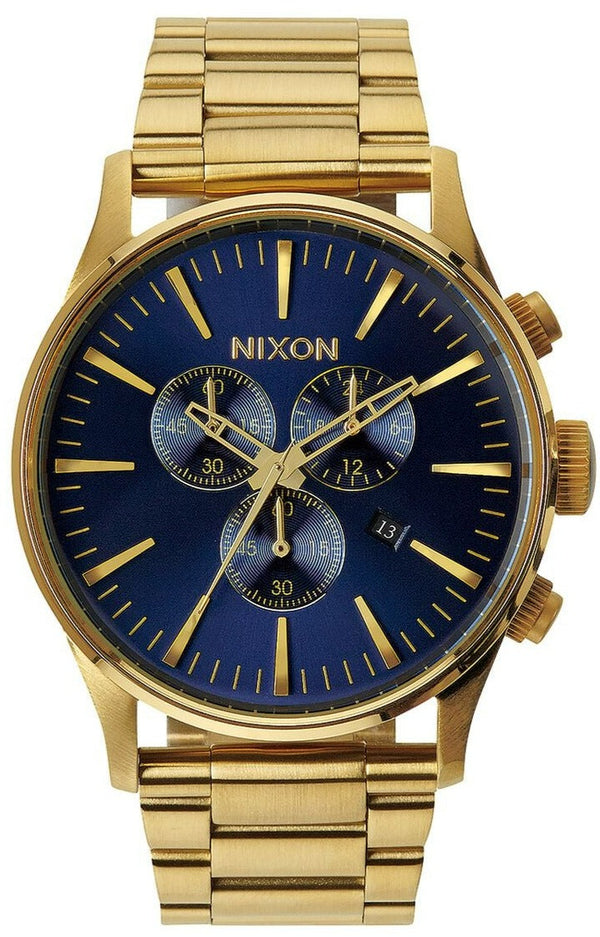 Nixon Sentry Chronograph Blue Sunray Dial Men's Watch  A386-1922 - Big Daddy Jewelry