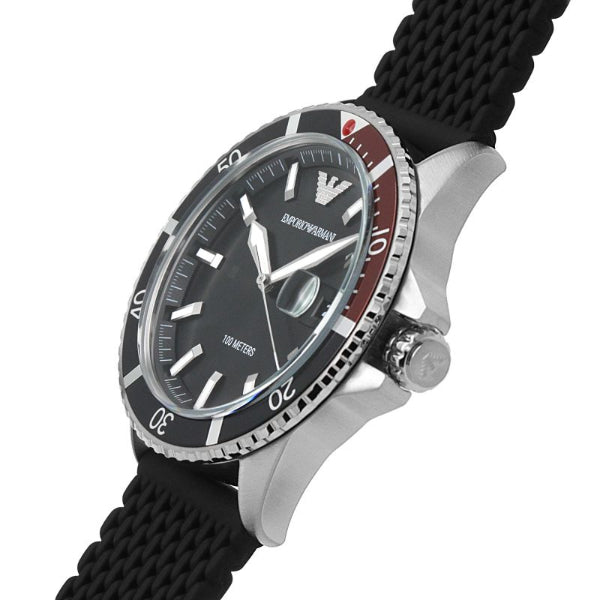 Emporio Armani Diver Black Dial Men's Watch AR11341 - Big Daddy Jewelry #2