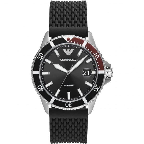 Emporio Armani Diver Black Dial Men's Watch  AR11341 - Big Daddy Jewelry